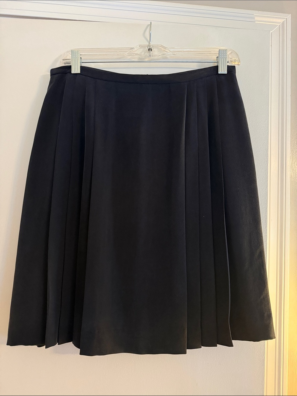 Evan Picone Black A-Line Pleated Skirt